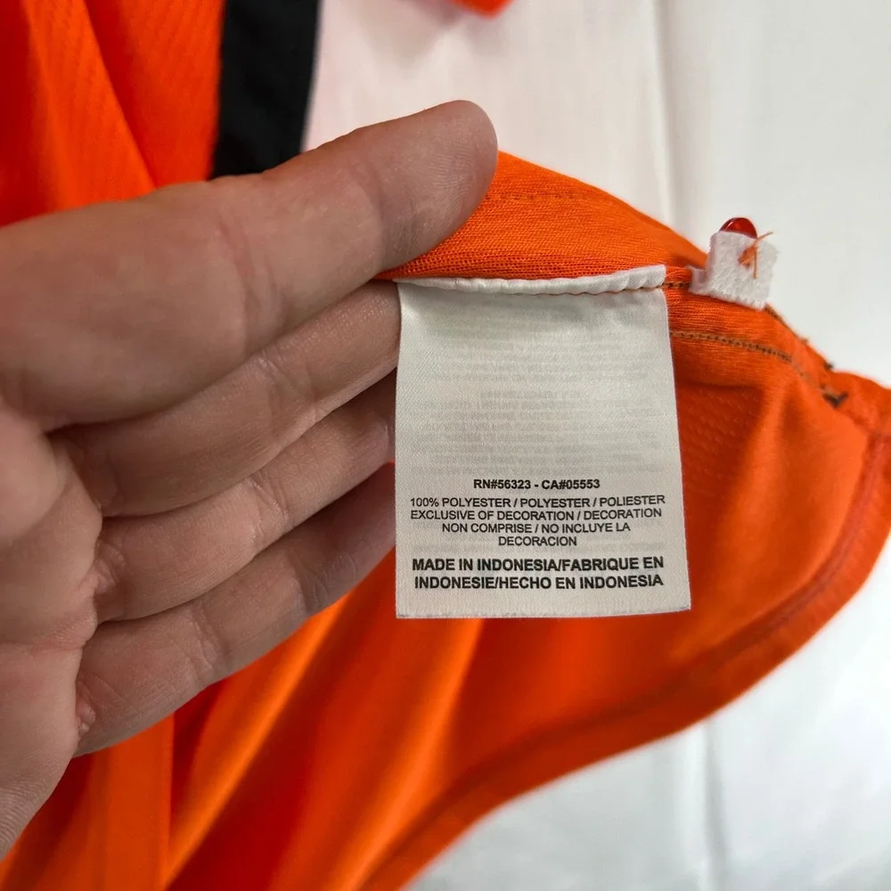 Nike‎ Oklahoma State Cowboys Polo Shirt Mens L Orange OSU Dri-FIT Short Sleeve